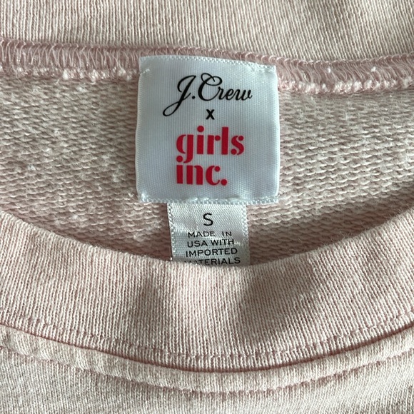 J. Crew x Girls Inc. pink sweatshirt top (size small) - Picture 4 of 5